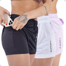 Kit com 3 Shorts Duplo Feminino 2 em 1
